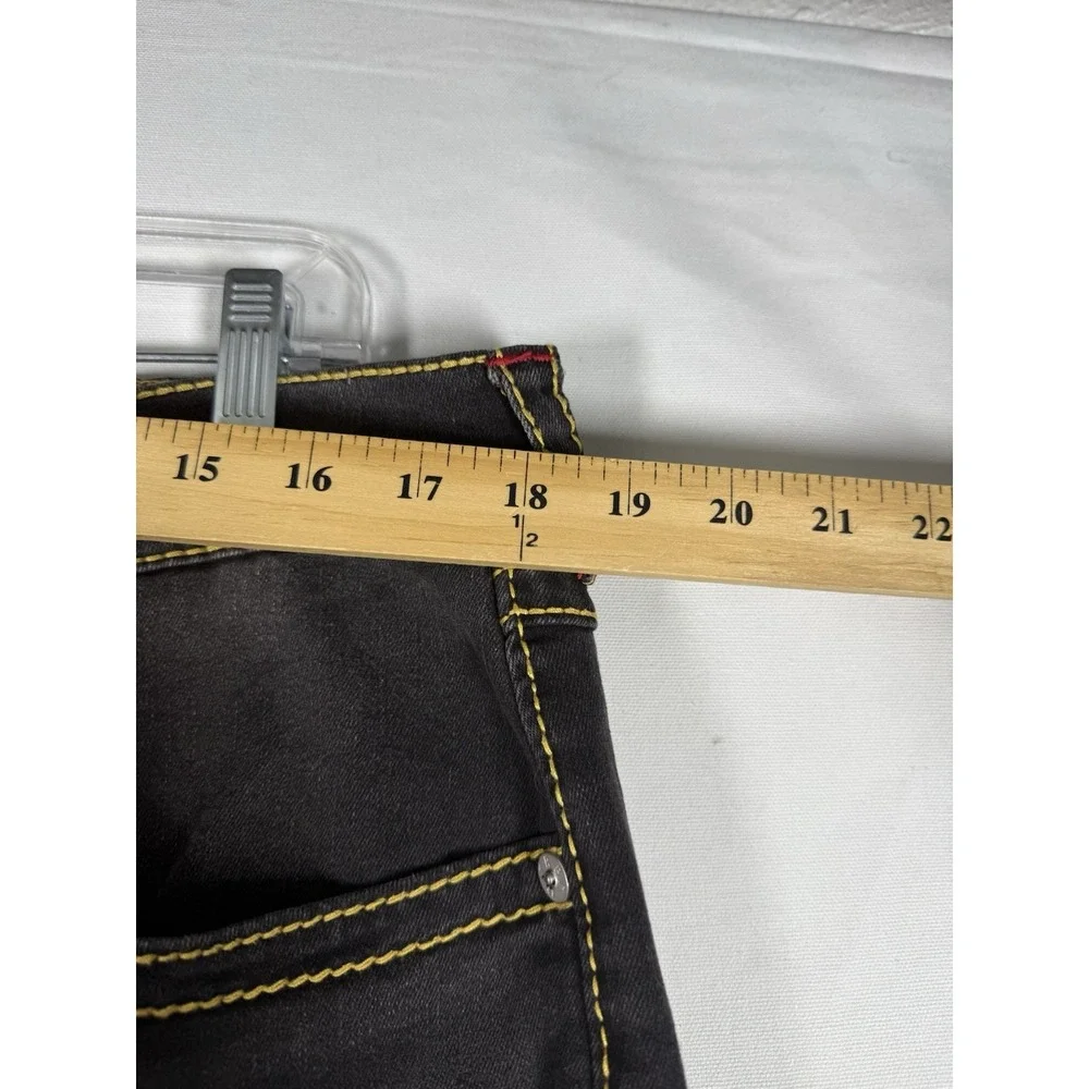 True Religion Geno Big T Flap Relaxed Slim Stretch Jeans Mens 36x32 Black